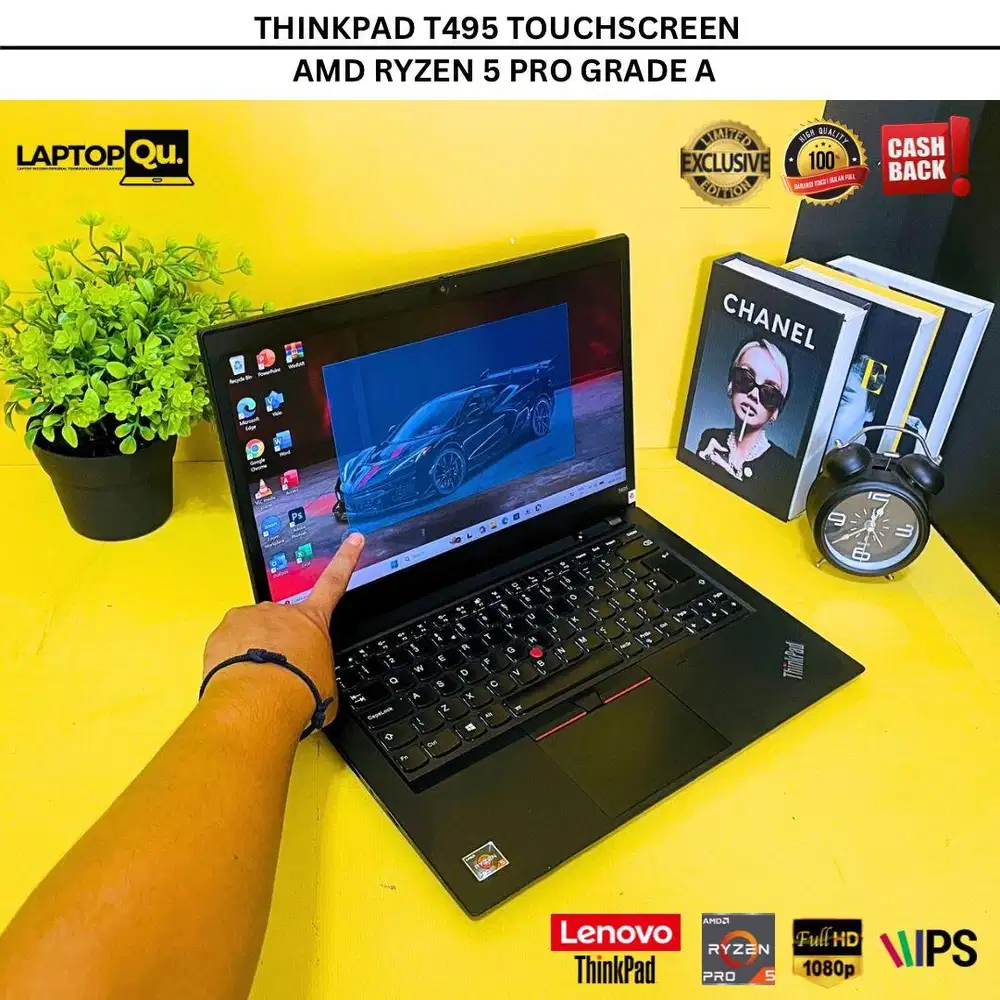 THINKPAD T495 AMD RYZEN 5 PRO RAM 16GB/SSD 256GB/FHD IPS/TOUCHSCREEN