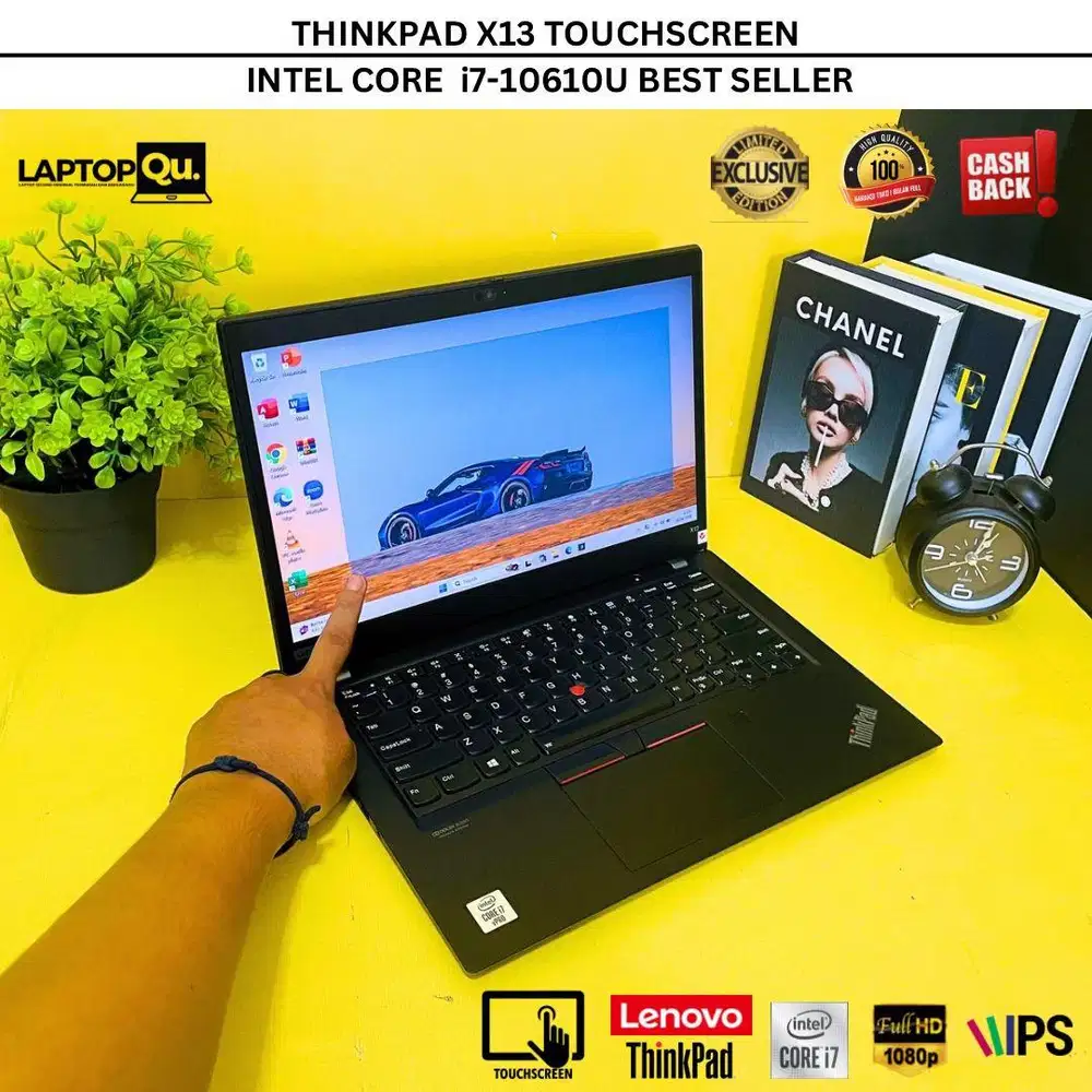 THINKPAD X13 i7-10610U 16GB/256GB/FHD IPS/BACKLIT/TOUCHSCREEN/GRADE A