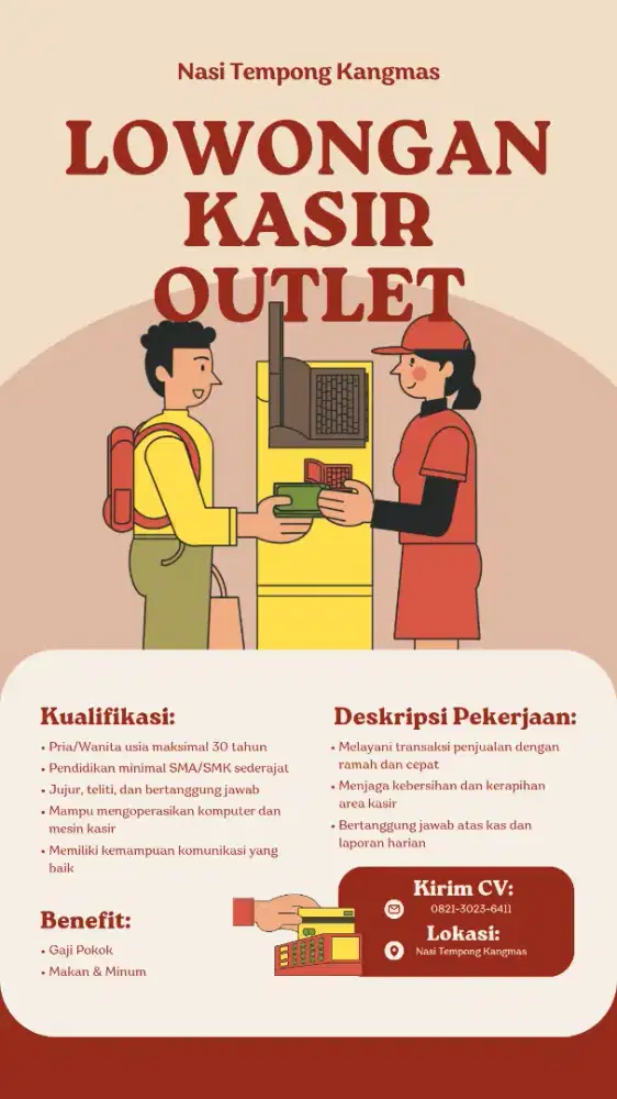 Dibutuhkan Crew Outlet