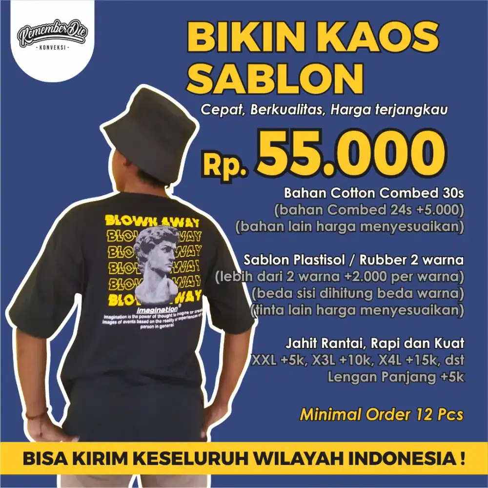 Kaos Sablon / Kaos Kelas / Sablon Kaos / Kaos Seragam / Sablon Menyala