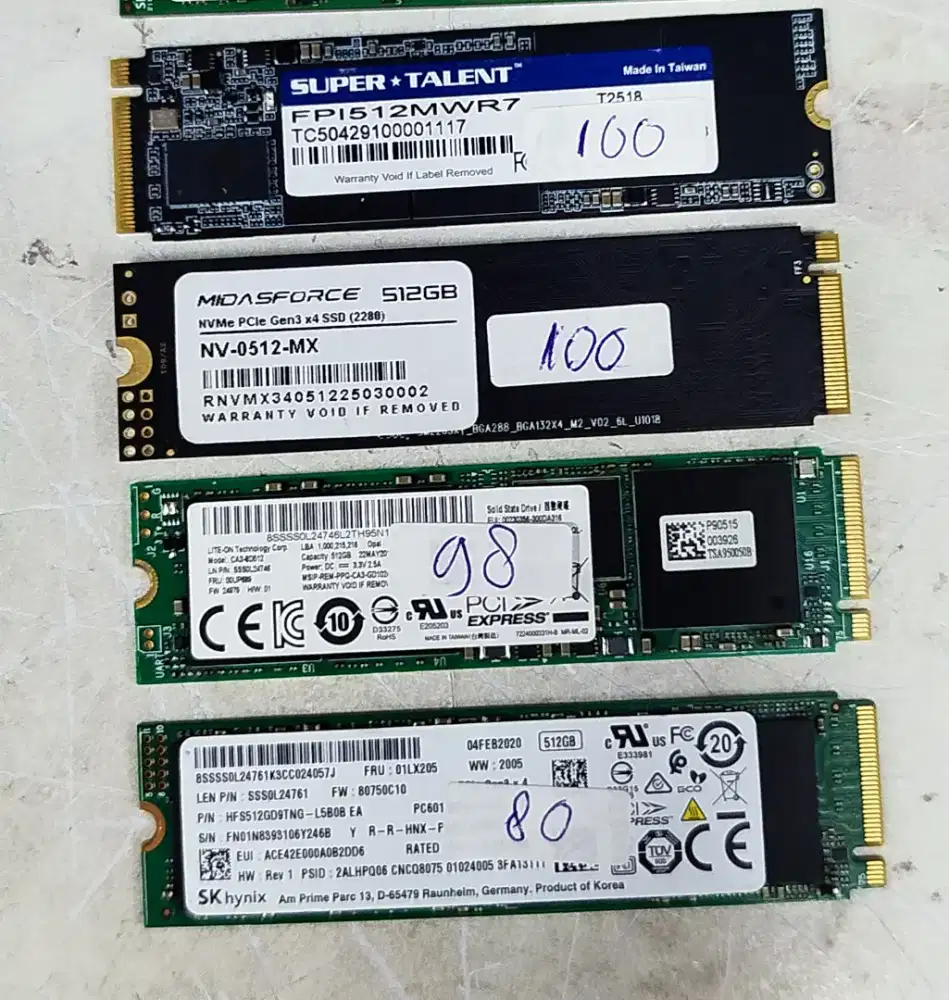 Nvme 512 GB cabutan