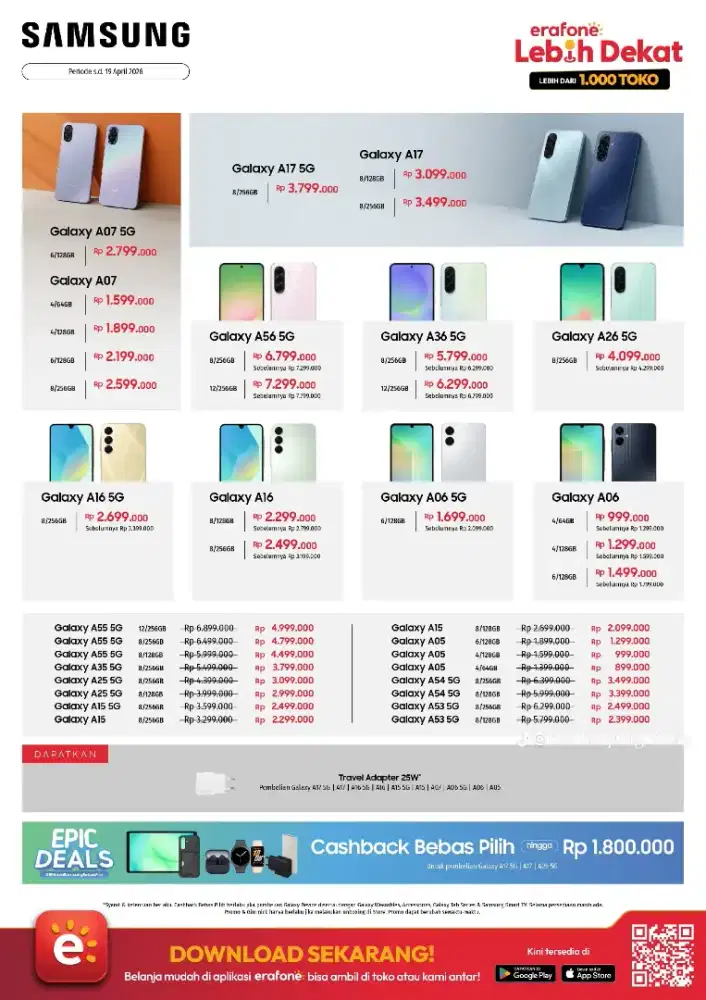 CICILAN TANPA DP SAMSUNG A SERIES BUNGA 0%