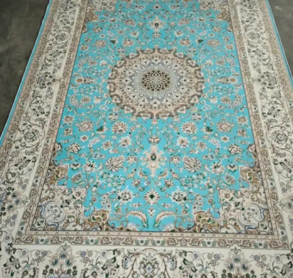 Dijual karpet motif turki warna biru muda