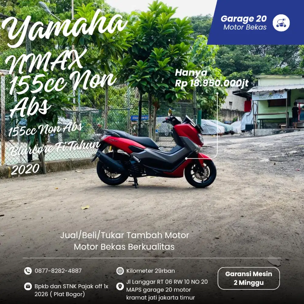 Yamaha Nmax Old 155cc Non Abs Bluecore Fi Tahun 2020 Pajak Off