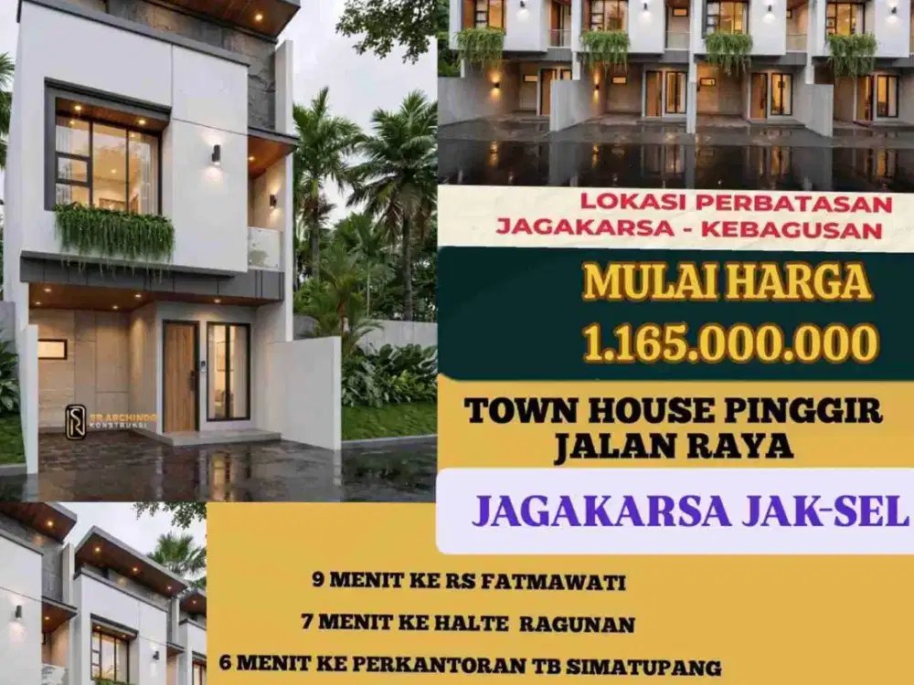 RUMAH CLUSTER PINGGIR JALAN RAYA