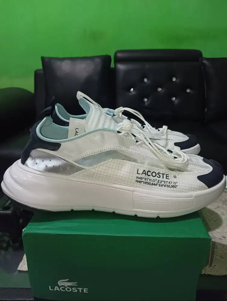 Lacoste White Ice Blue Size 44 Lok Bandung