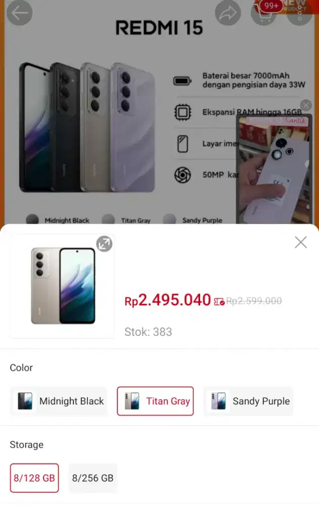 Xiaomi Redmi 15 Terbaru