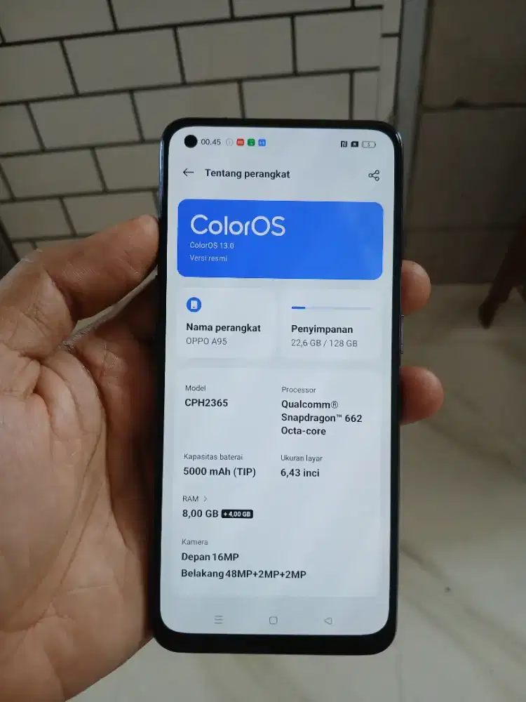 Oppo A95 ram8/128gb