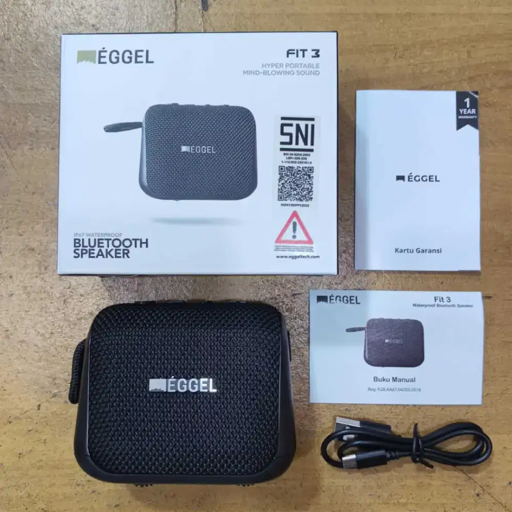 Speaker Bluetooth Eggel Fit 3 Portable IP67 Waterproof TWS