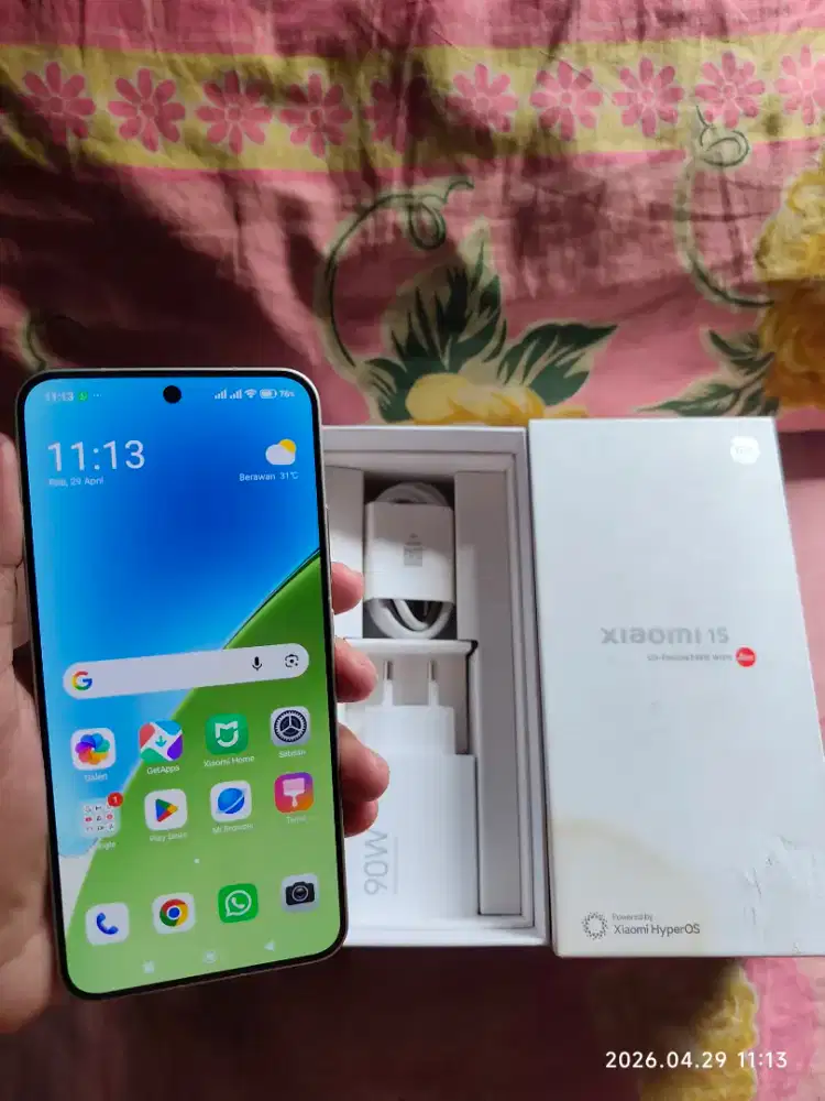Xiaomi 15 12/256 Fullset ori segel mulus no minus garansi ON 2027