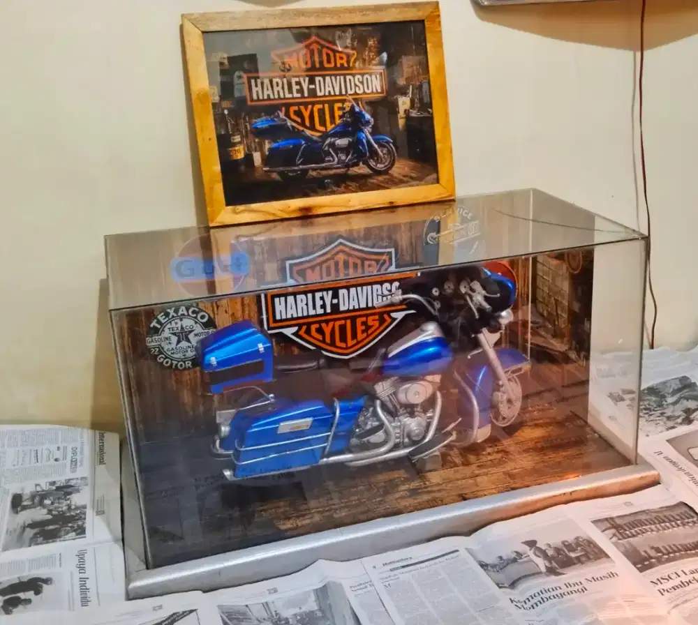 Jumbo 80 cm Diecast sepeda motor harley davidson ultra limited vintage