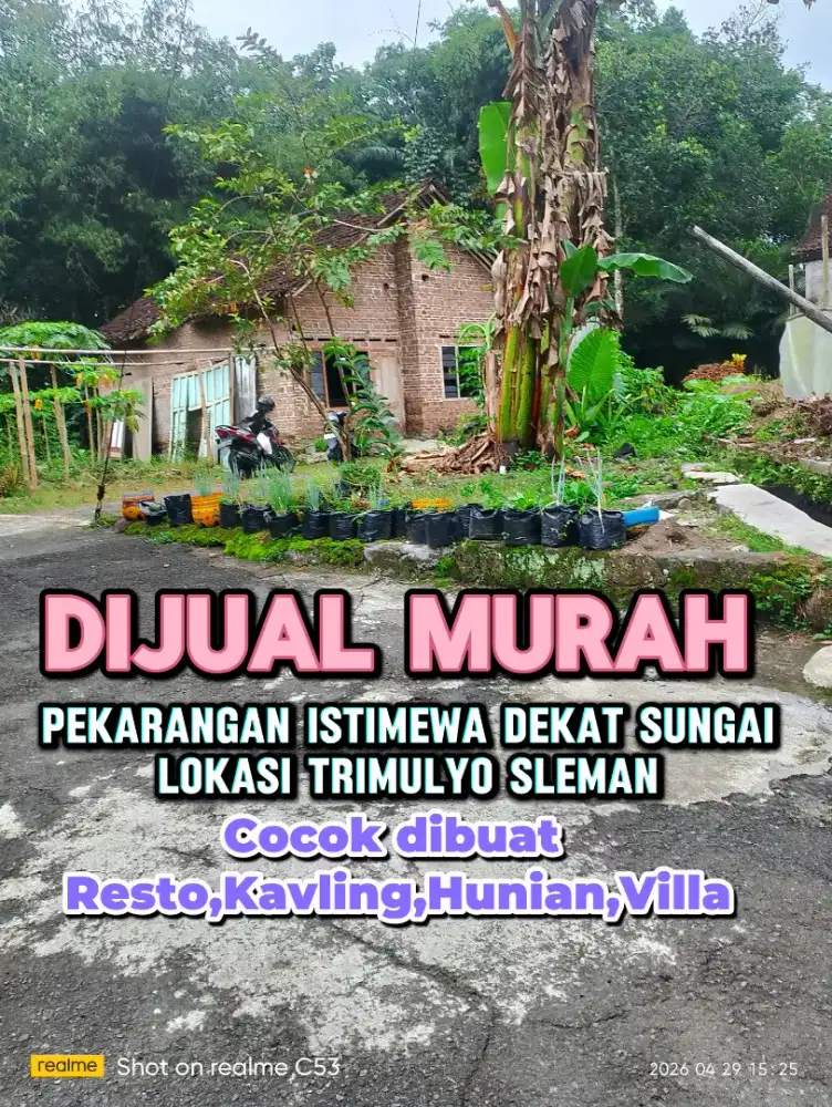 BU,DIJUAL MURAH PEKARANGAN BARAT KLINIK SWA ,RESTO NGESELAN TURI