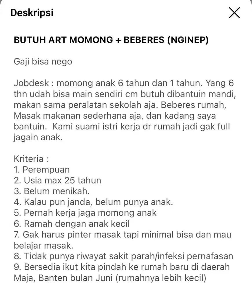 BUTUH ART MOMONG + BEBERES (NGINEP)