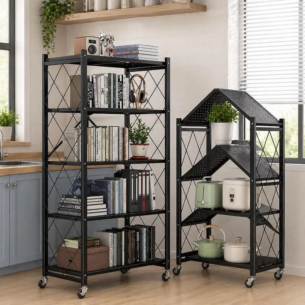 Rak susun lipat 5 susun tanpa roda