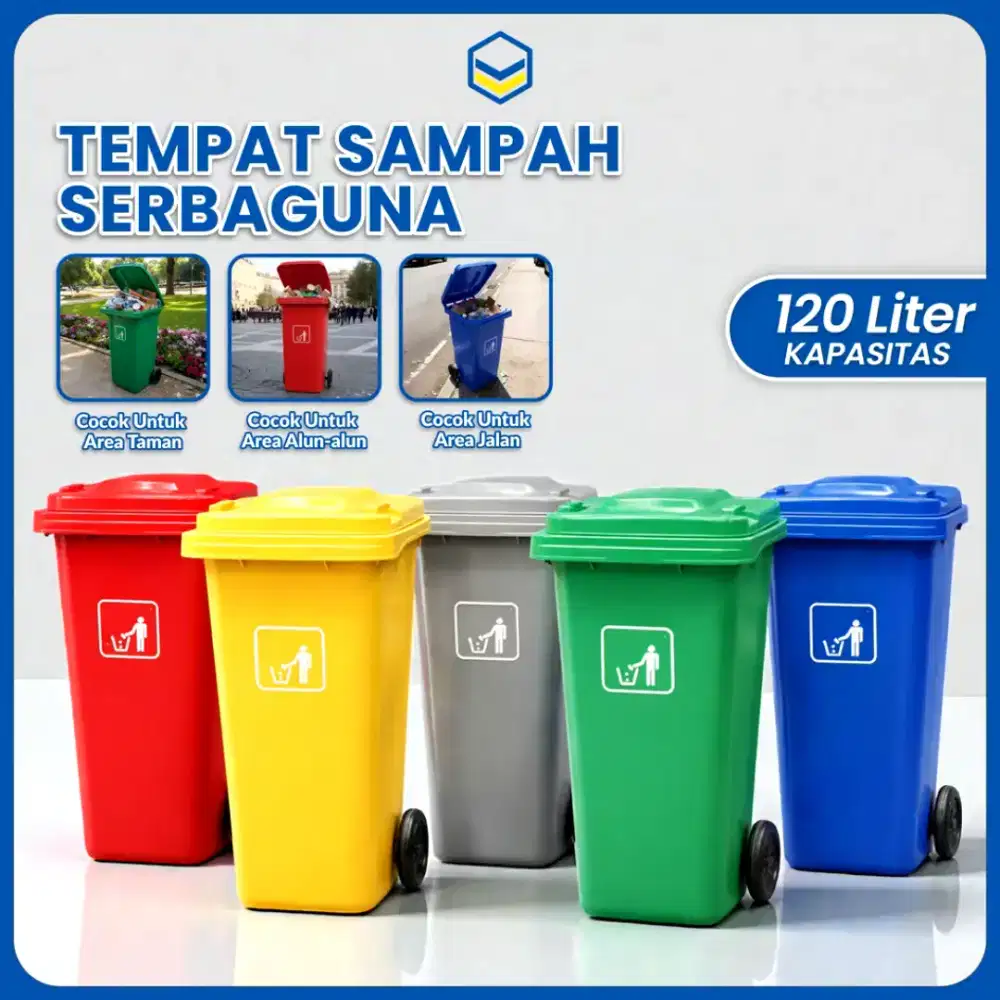 Tong Sampah HDPE Ukuran 240 Liter High-density polyethylene (HDPE)