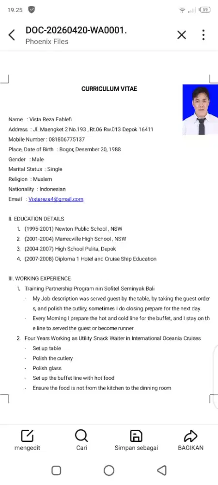 Nyari kerja supir apa aja sesuai