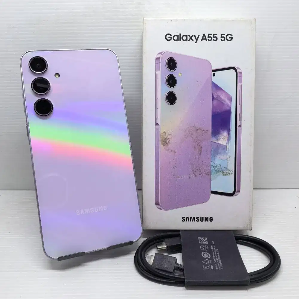 HOT SALE TERMURAH! 12/256   SAMSUNG GALAXY A55 5G  Lilac FULLSET SEIN