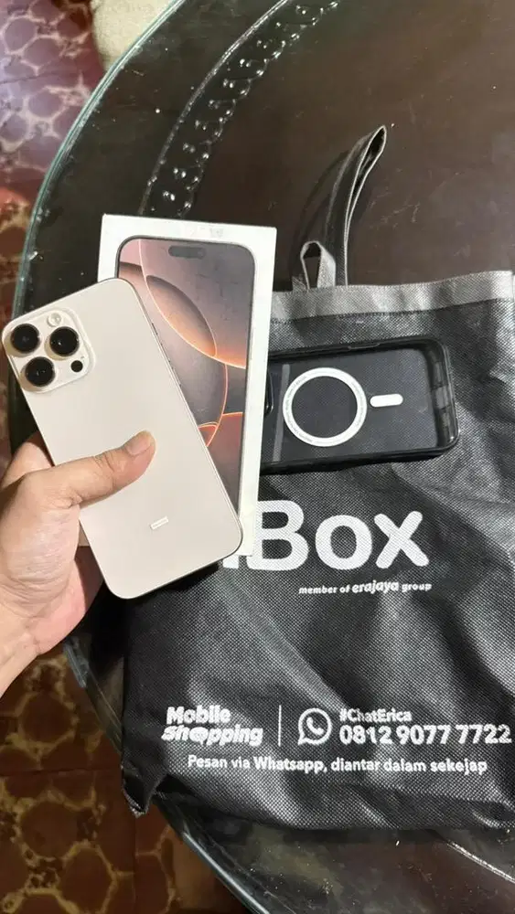 Iphone 16 promax 256 GB Ibox PA/A, warna Dessert Titanium