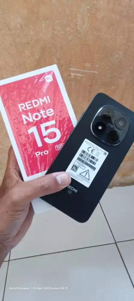 Resmi Note 15 pro 5G 8/256 fullset garansi full