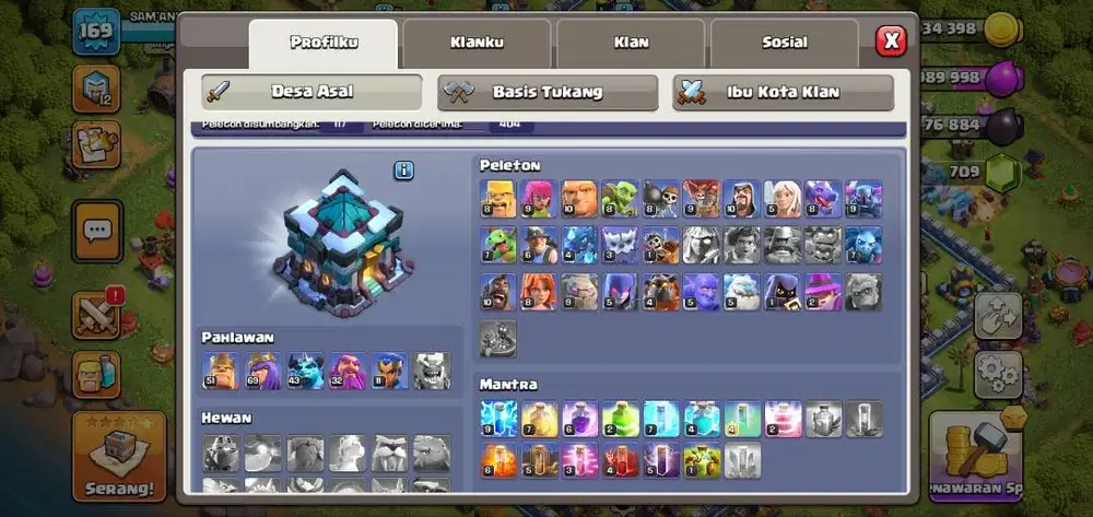 Jul akun coc th13 max