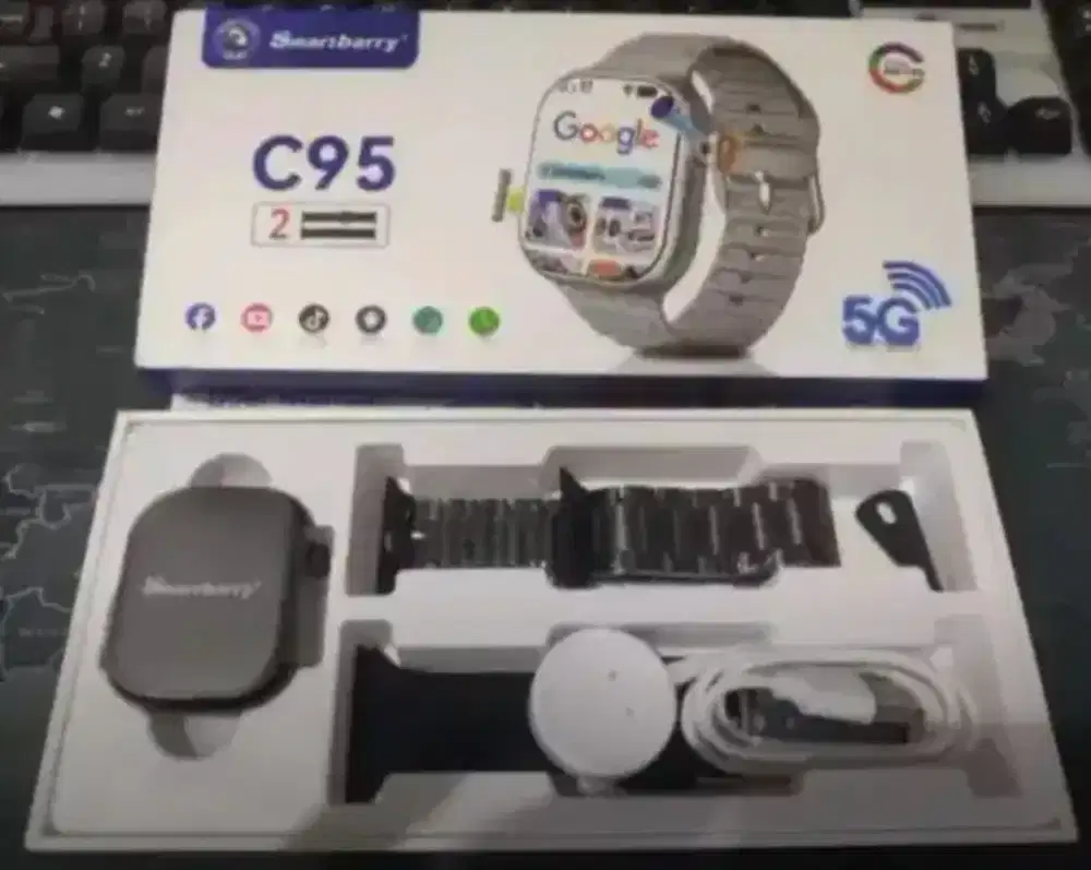 Smart Watch Android Strava C95 5G Amoled Ram 6gb/64 WA TikTok FB IG FF