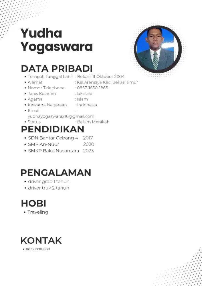 cari lwongan driver pribadi