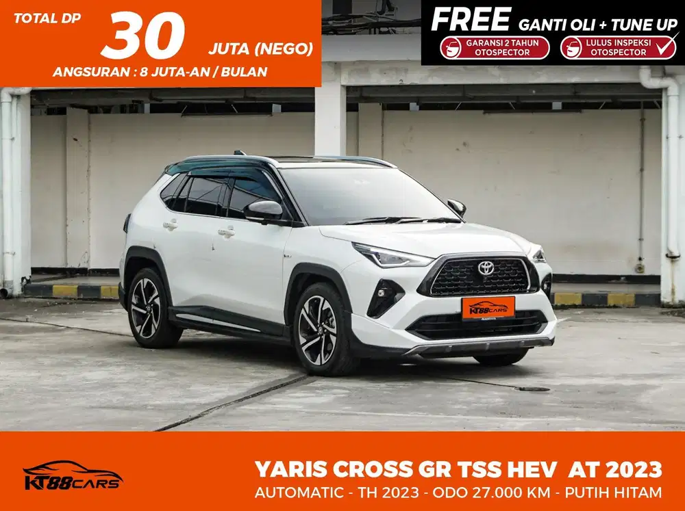 Low kilometer bergaransi TOYOTA YARIS CROSS HYBRID GR TSS AT 2023