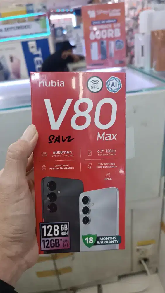 NUBIA V80 MAX RAM 6+6GB/128GB NFC KAS & KREDIT BARU GARANSI RESMI