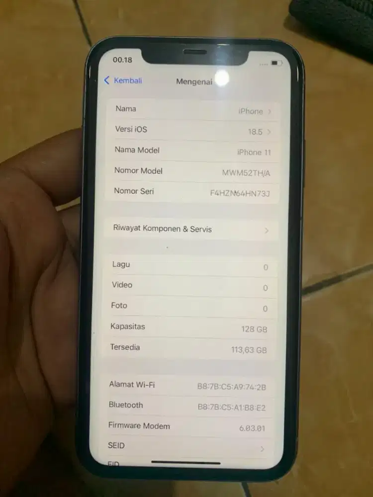 Jual iphone 11 inter minus pemakaian