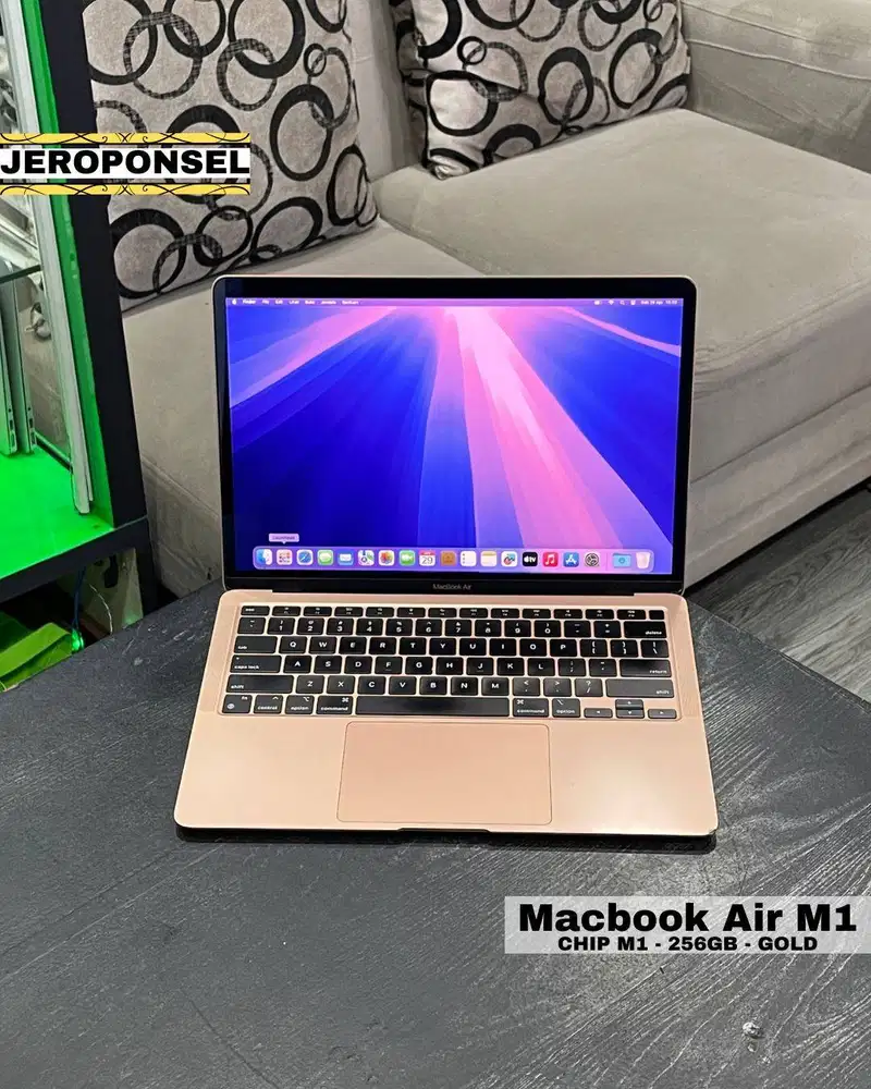 MACBOOK AIR M1 256GB GOLD CC RENDAH 384 ORIGINAL GARANSI