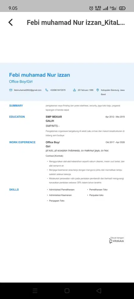 Mencari kerja dan hanya bermodalkan KTP dan pengalaman