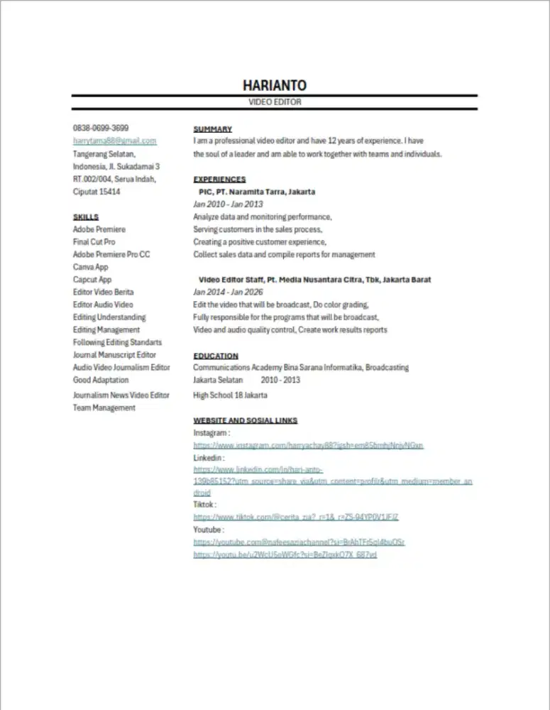 Mencari lowongan pekerjaan video editor