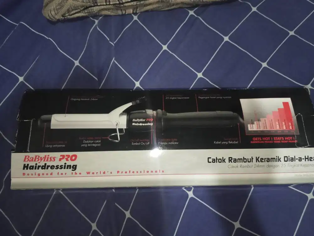 BeBylissPRO hairdressing, catok rambut kramik