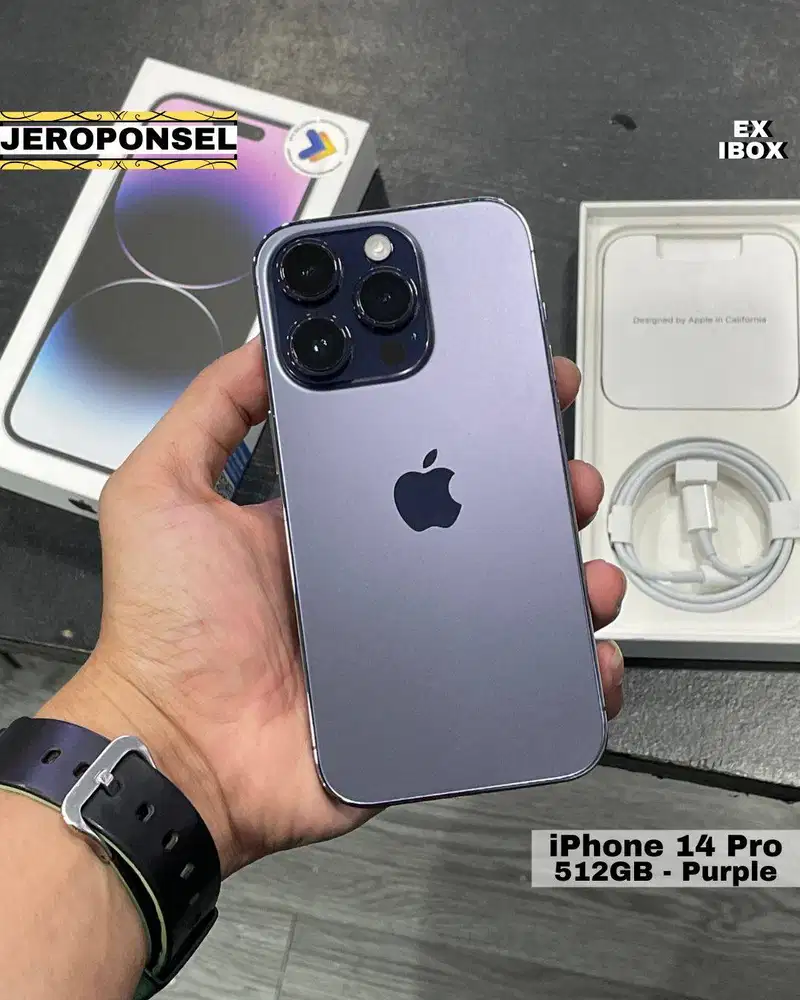 IPHONE 14 PRO 512GB DEEP PURPLE EX IBOX LIKENEW FULL SET GARANSI
