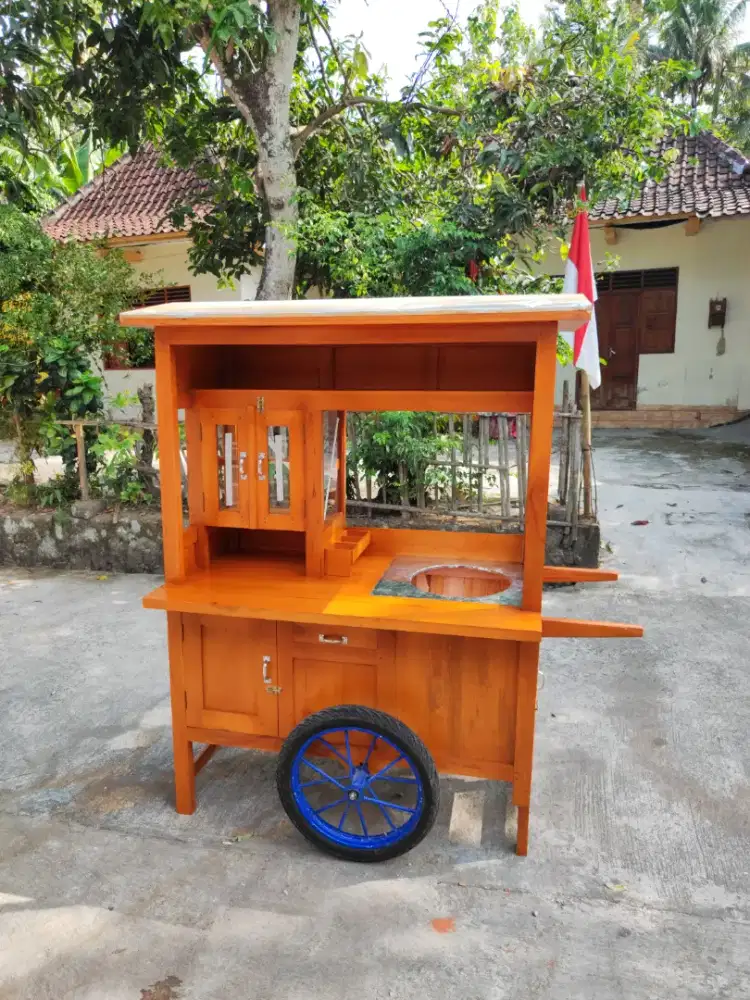 Gerobak Angkringan Bakso Mie Ayam PeceL Bubur Sate Martabak Ronde dlL