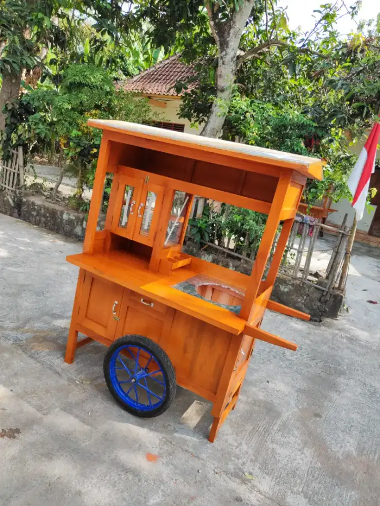 Gerobak Angkringan Bakso Mie Ayam PeceL Bubur Sate Martabak Ronde dlL