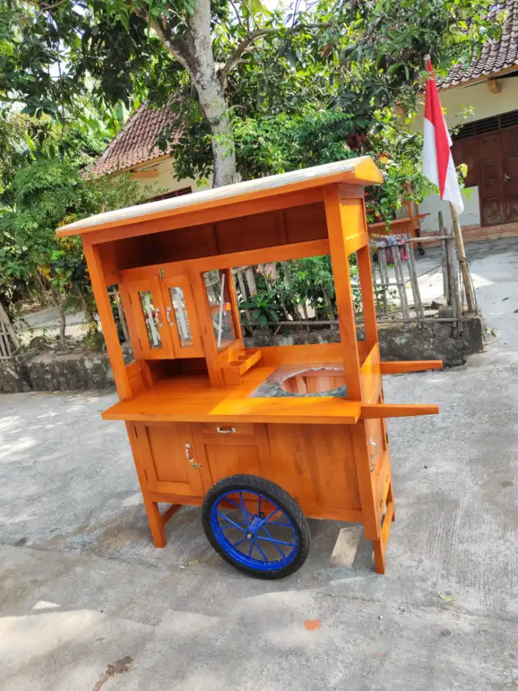 Gerobak Angkringan Bakso Mie Ayam PeceL Bubur Sate Martabak Ronde dlL