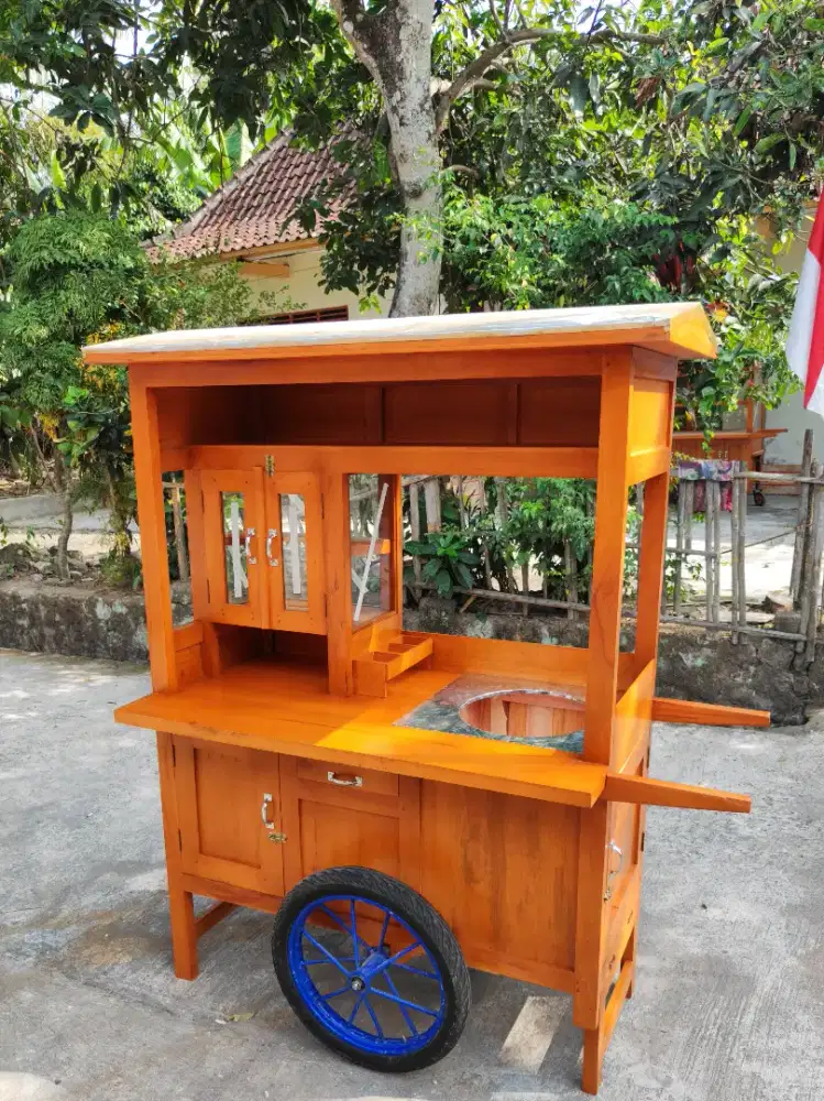 Gerobak Angkringan Bakso Mie Ayam PeceL Bubur Sate Martabak Ronde dlL