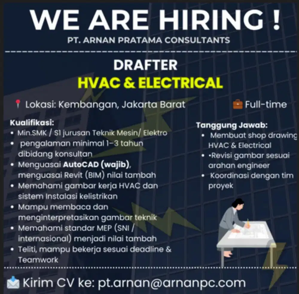 Drafter HVAC dan Electrical