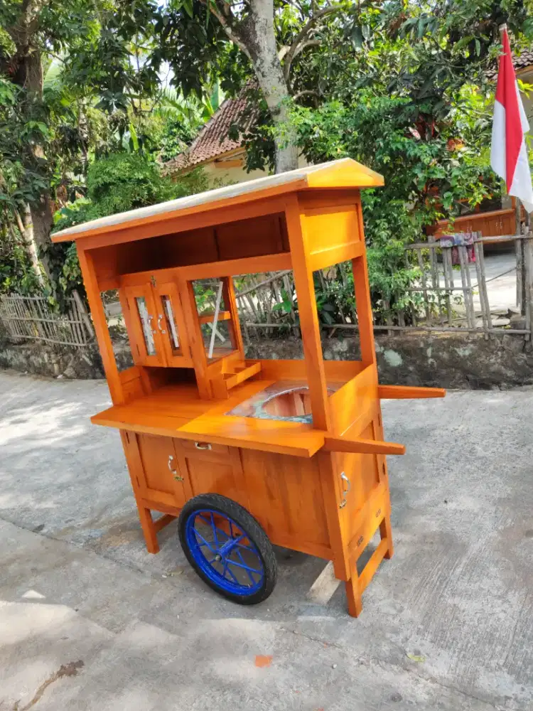 Gerobak Angkringan Bakso Mie Ayam PeceL Bubur Sate Martabak Ronde dlL