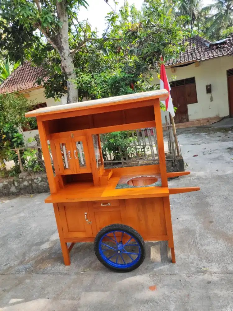Gerobak Angkringan Bakso Mie Ayam PeceL Bubur Sate Martabak Ronde dlL