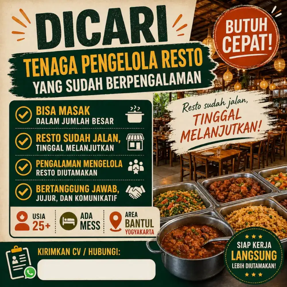 Di cari pengelola resto
