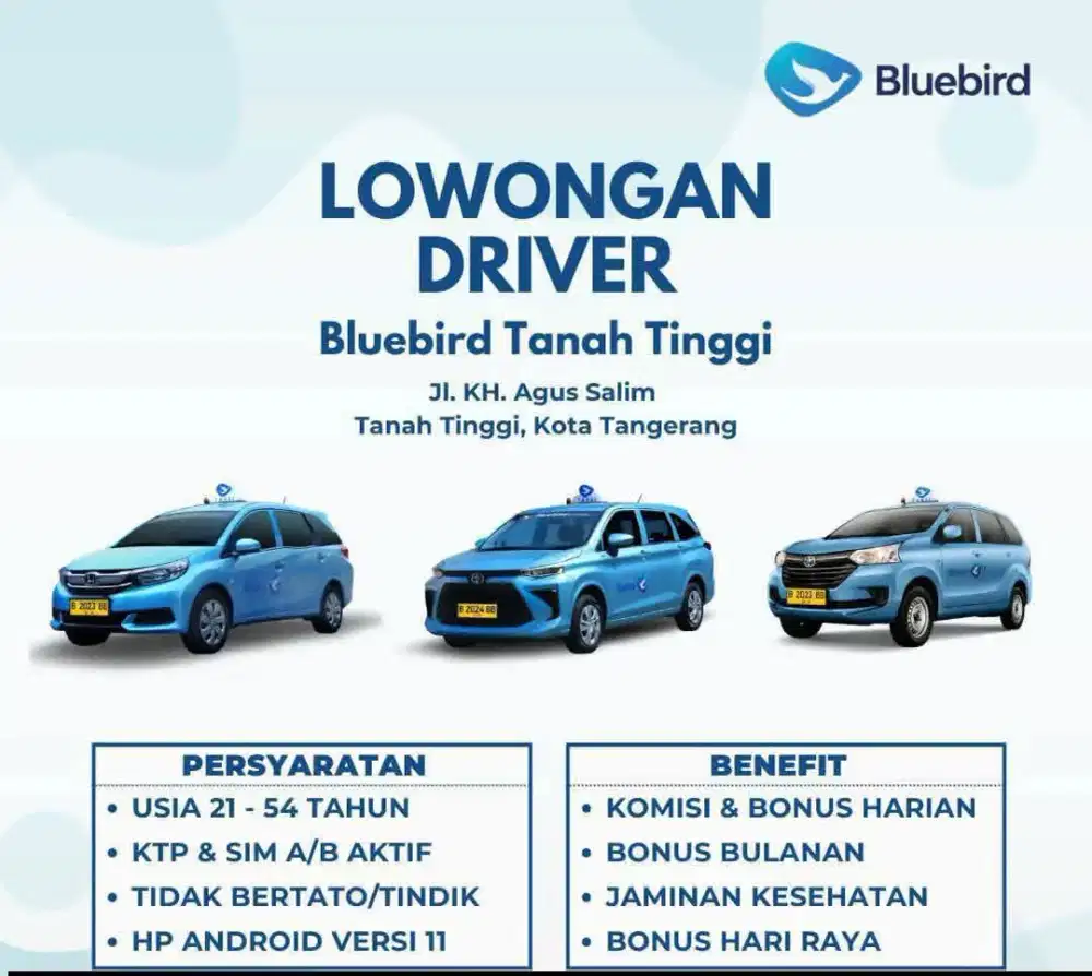 Lowongan pengemudi taksi bluebird