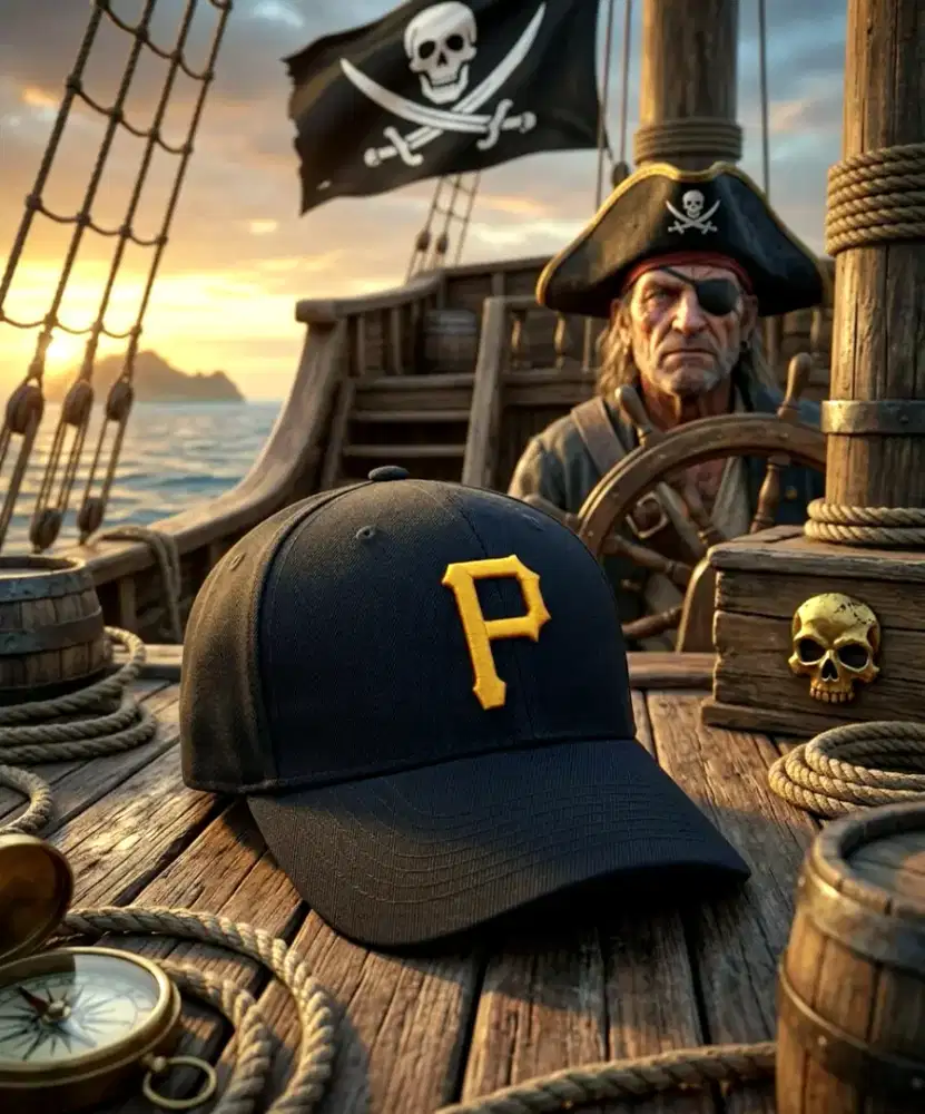 Topi Baseball Pitssburgh Pirates MLB Ori Second Built-up Size L/XXL