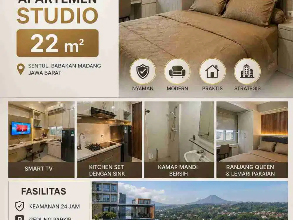 PROMO Disewakan Apartemen Royal Park Studio Full Furnished