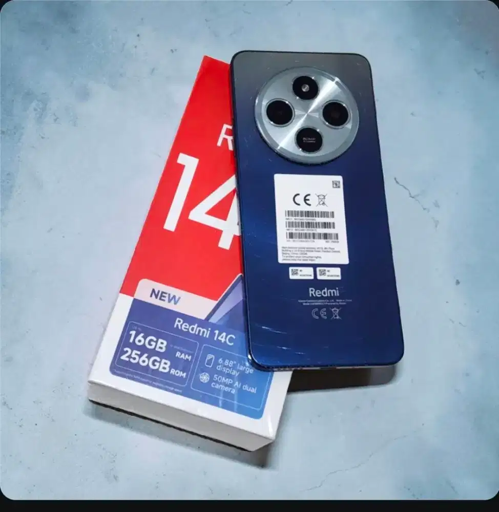 Xiaomi Redmi 14c Ram 8+8 internal 256GB bening lengkap