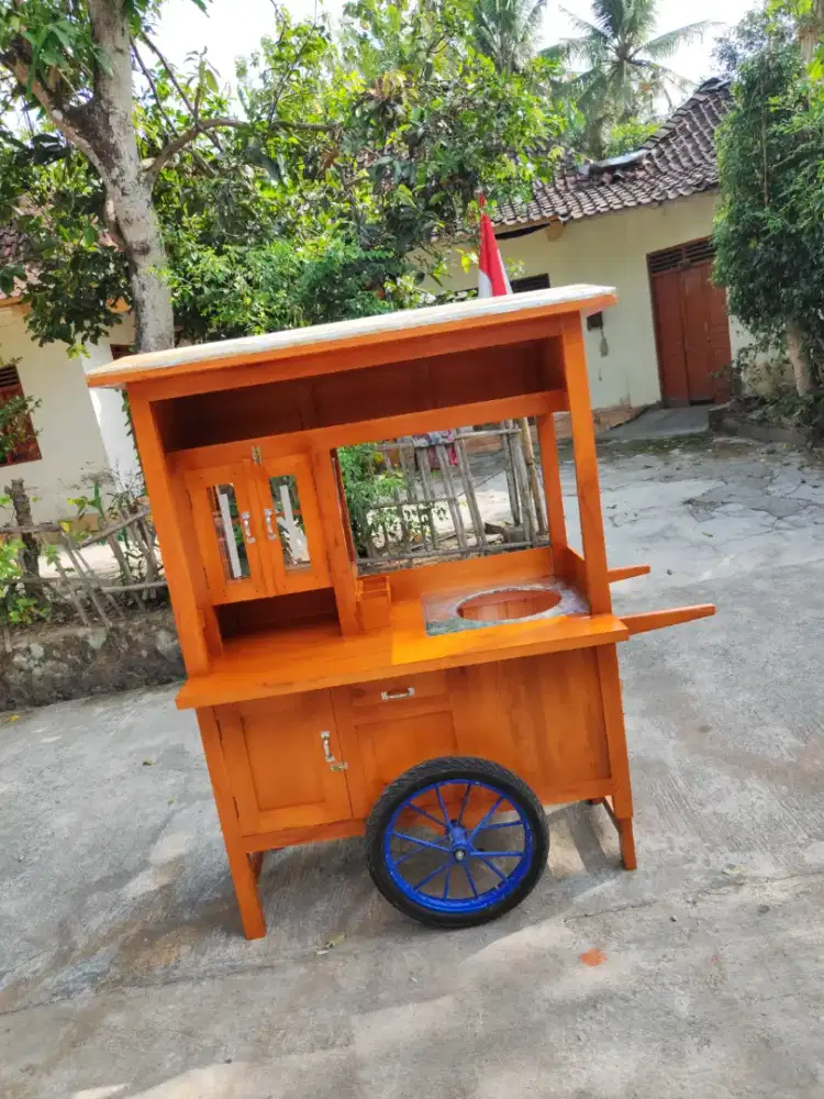 Gerobak Angkringan Bakso Mie Ayam PeceL Bubur Sate Martabak Ronde dlL