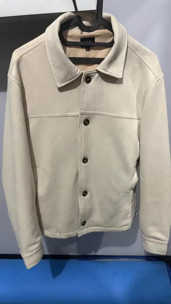 Signore Minimal Button Suede Jacket