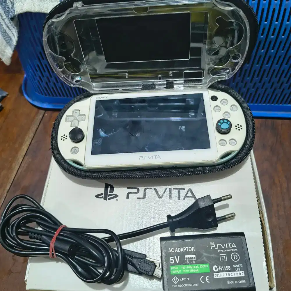 PS VITA SLIM Light Blue 128GB FULL GAMES SIAP MAIN