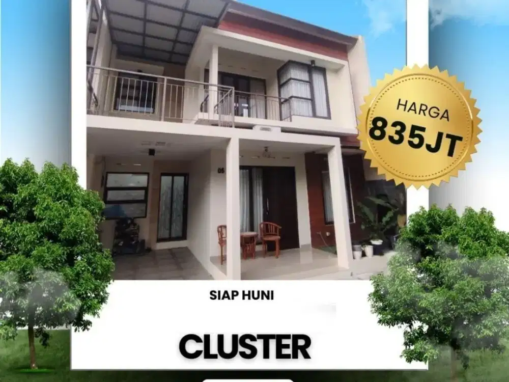 Rumah 2 Lantai Secondary, Desain Vintage Tropis Arcamanik Bandung